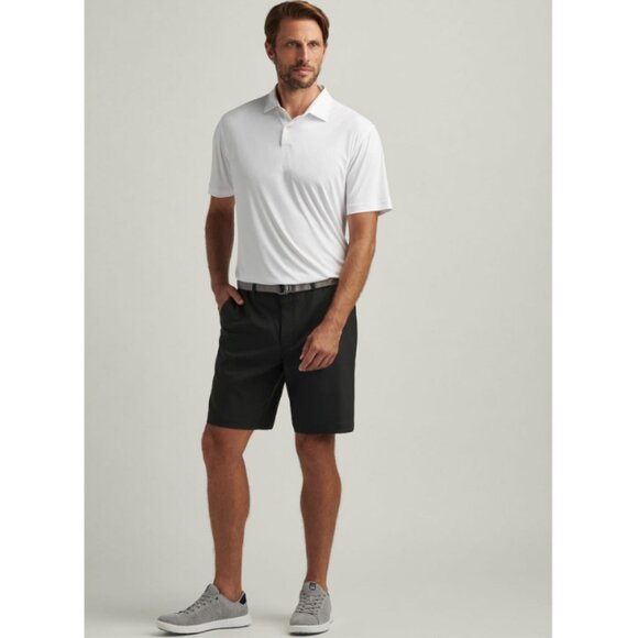 Peter Millar Crown Sport Mens 40 Black Golf Performance Chino Stretch Shorts NWT - Picture 1 of 8
